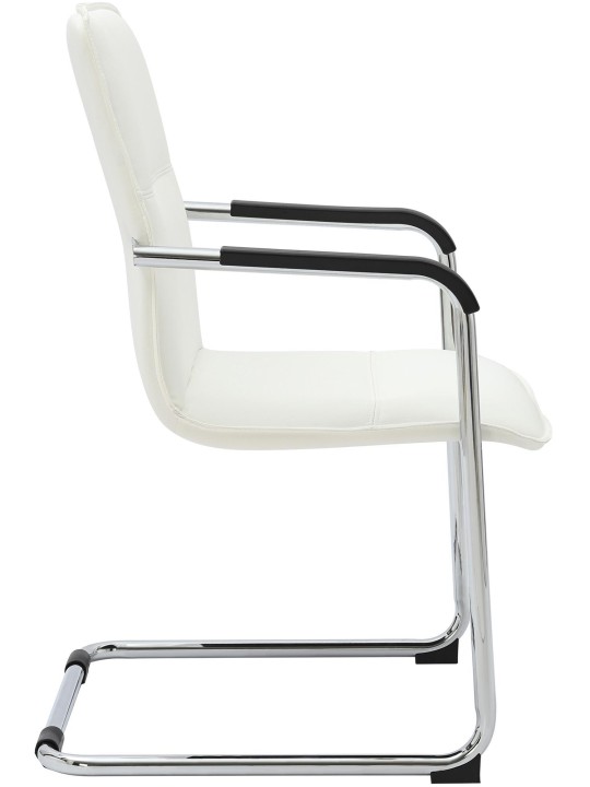 Lot de 2 chaises visiteurs Seattle, blanc Lot de 2 chaises visiteurs Seattle, blanc