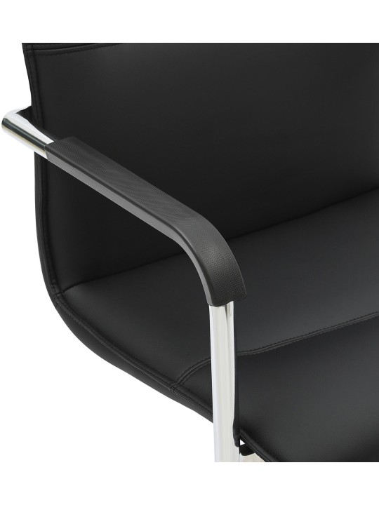 Lot de 2 chaises visiteurs Seattle, noir Lot de 2 chaises visiteurs Seattle, noir