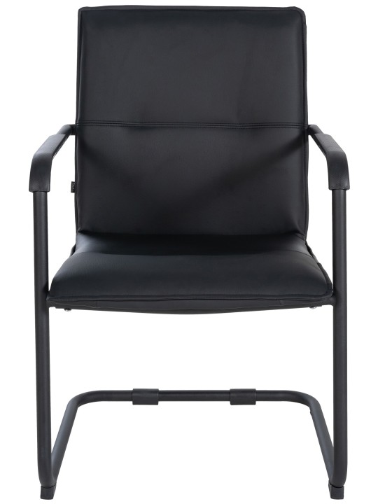 Lot de 2 chaises visiteurs Seattle, noir/noir Lot de 2 chaises visiteurs Seattle, noir/noir