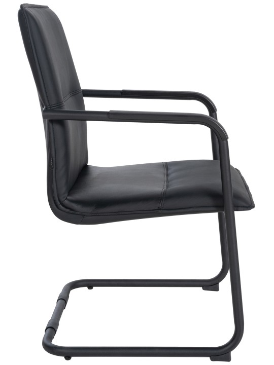 Lot de 2 chaises visiteurs Seattle, noir/noir Lot de 2 chaises visiteurs Seattle, noir/noir