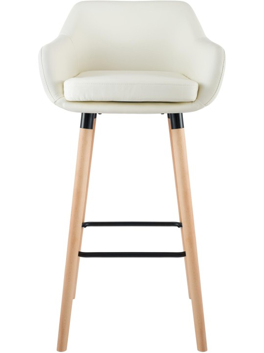 Tabouret de bar Grant simili cuir, crème Tabouret de bar Grant simili cuir, crème