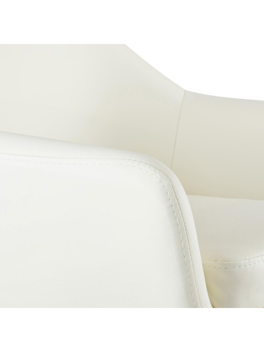 Lot de 2 tabourets de bar Grant simili cuir, crème