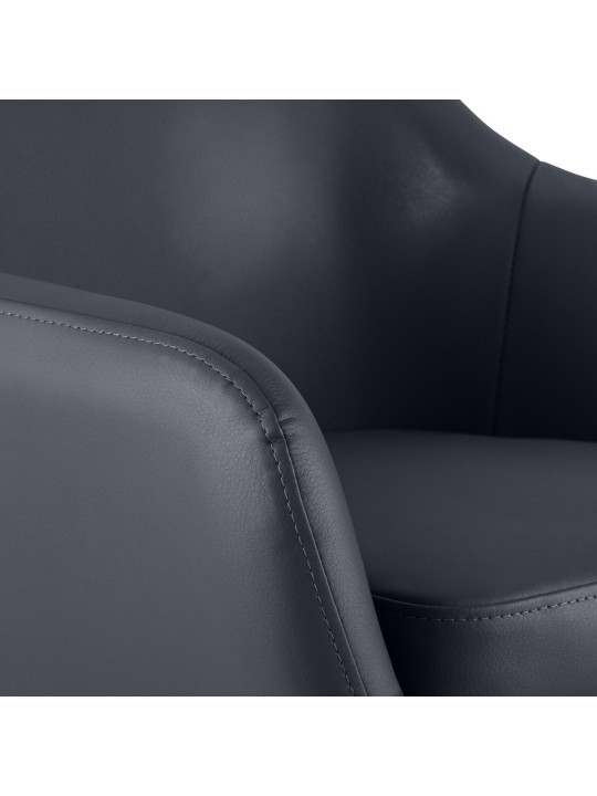 Lot de 2 tabourets de bar Grant simili cuir, noir Lot de 2 tabourets de bar Grant simili cuir, noir