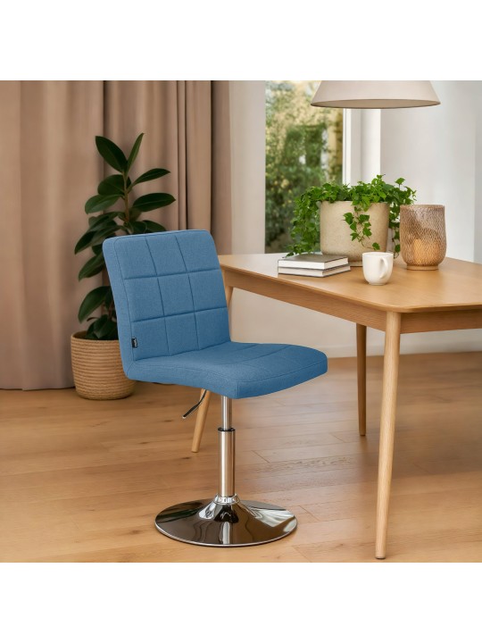Chaise Ricky en tissu, bleu
