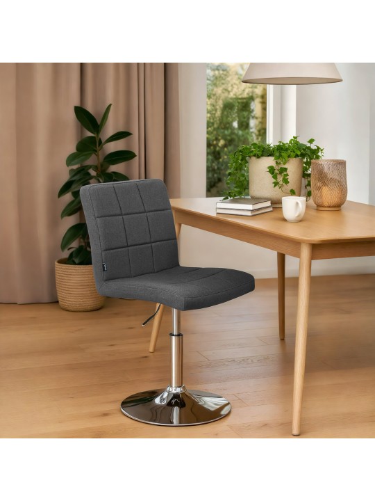 Chaise Ricky en tissu, gris foncé Chaise Ricky en tissu, gris foncé