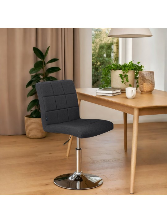 Chaise Ricky en tissu, noir