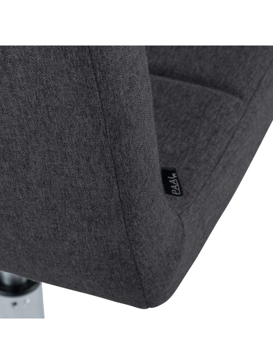 Chaise Ricky en tissu, noir