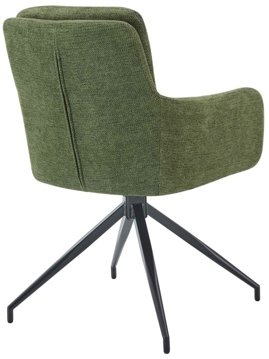 Chaise de salle à manger tissu Pickett, vert