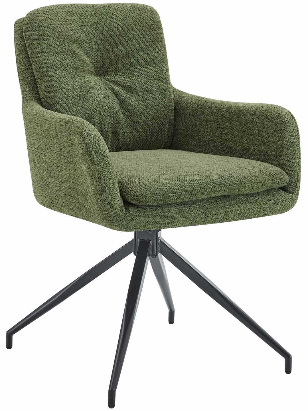 Chaise de salle à manger tissu Pickett, vert