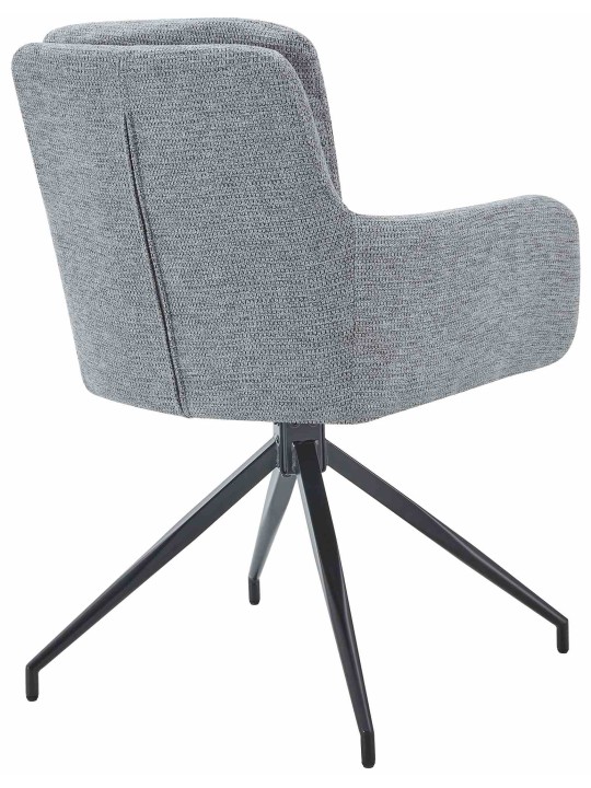 Chaise de salle à manger tissu Pickett, gris