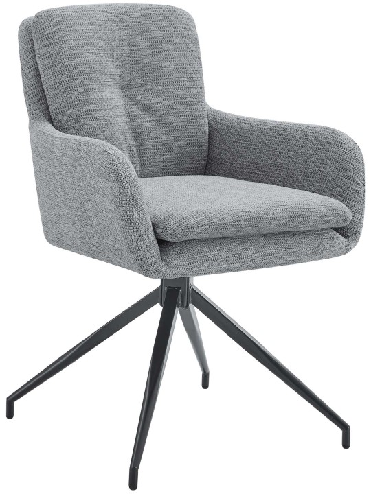 Chaise de salle à manger tissu Pickett, gris