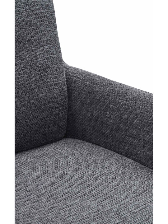 Chaise de salle à manger tissu Pickett, gris foncé