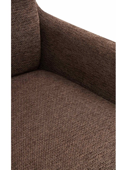 Lot de 2 chaises de salle à manger tissu Pickett, brun