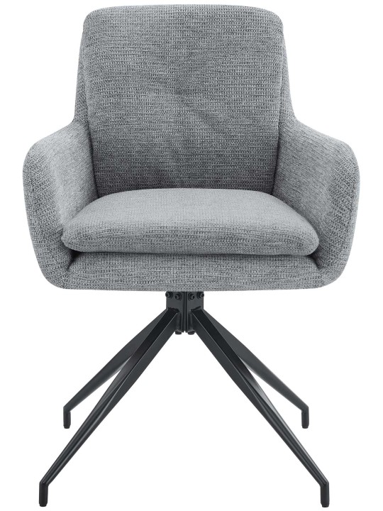 Lot de 2 chaises de salle à manger tissu Pickett, gris Lot de 2 chaises de salle à manger tissu Pickett, gris