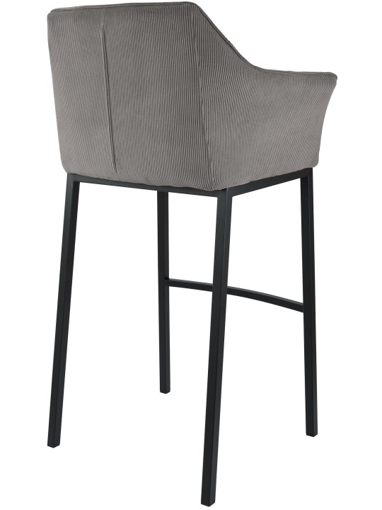 Tabouret de bar Damaso B Cord avec structure à 4 pieds, taupe Tabouret de bar Damaso B Cord avec structure à 4 pieds, taupe