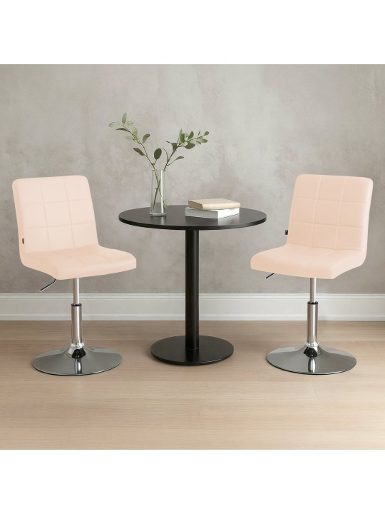 Chaise Ricky simili cuir, crème Chaise Ricky simili cuir, crème