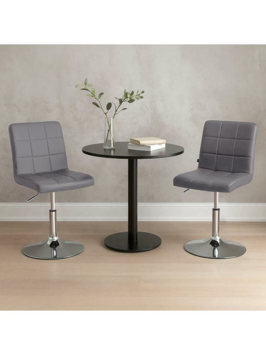 Chaise Ricky simili cuir, gris Chaise Ricky simili cuir, gris