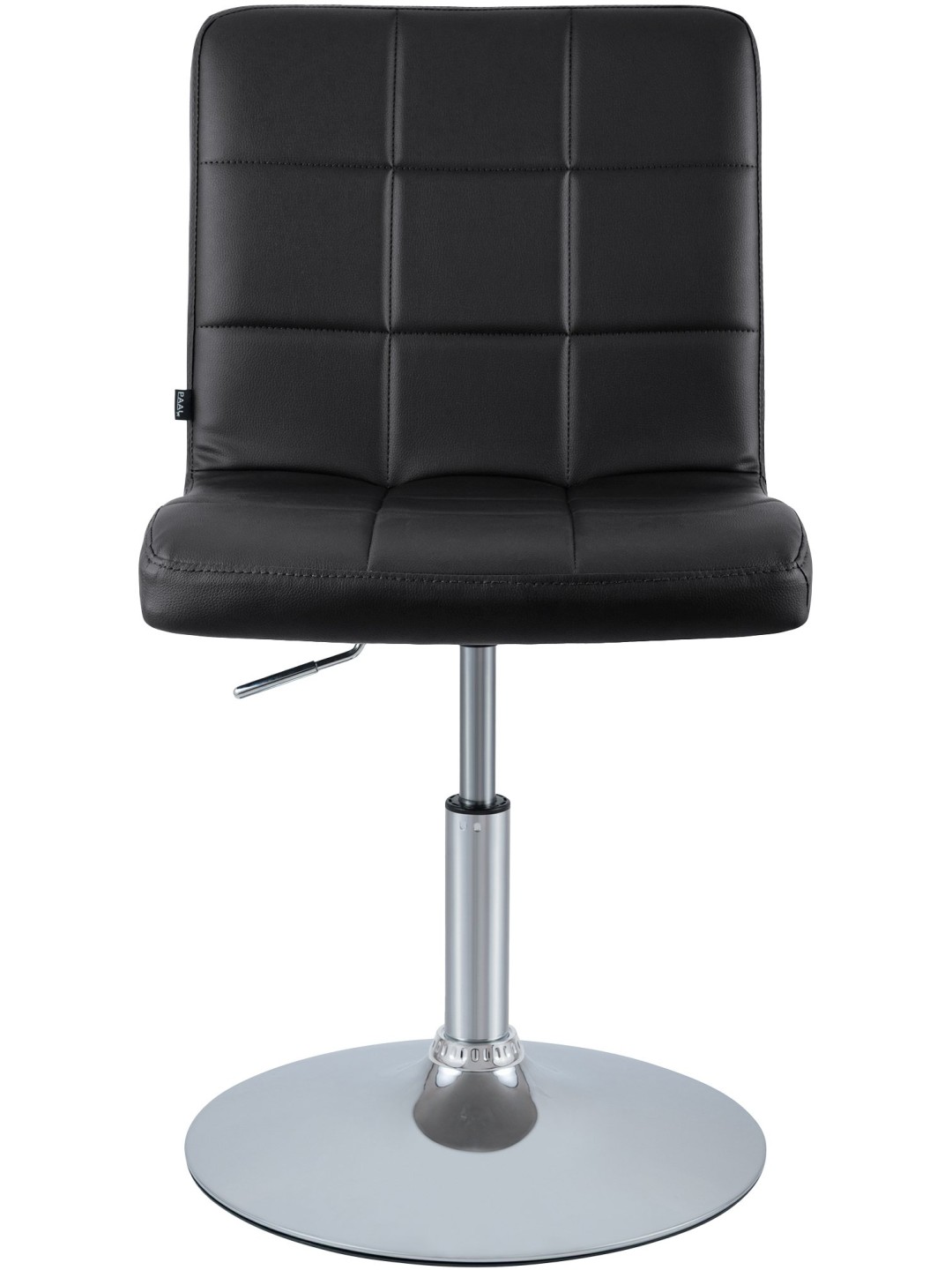 Chaise Ricky simili cuir, noir