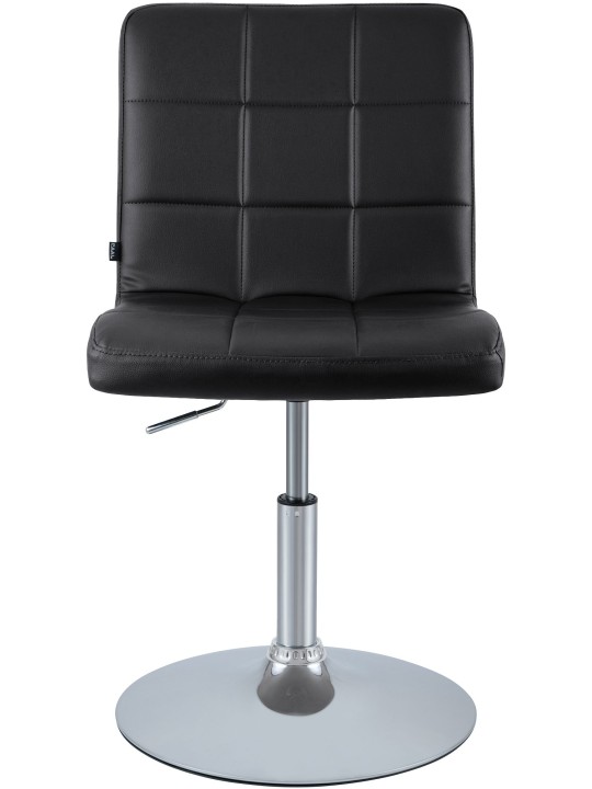 Chaise Ricky simili cuir, noir