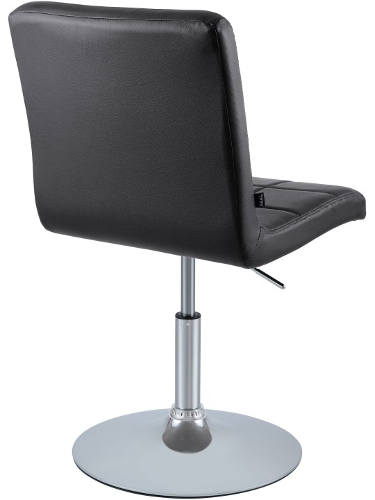 Chaise Ricky simili cuir, noir