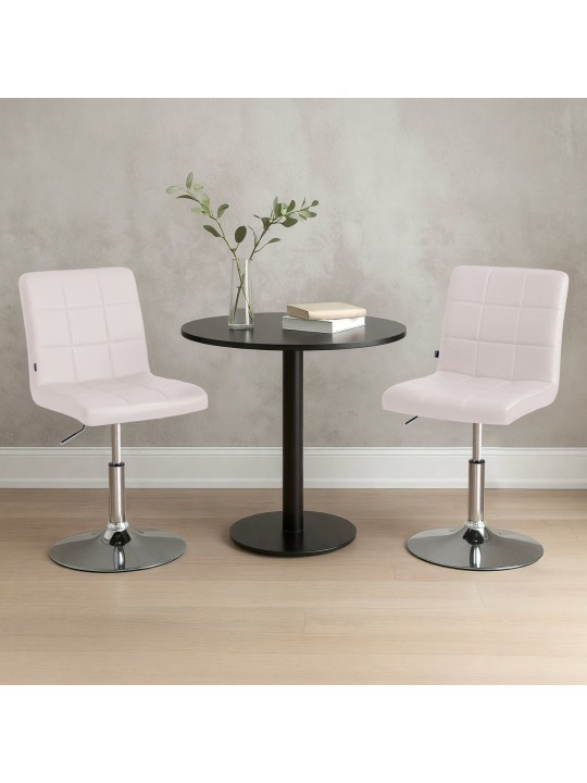 Chaise Ricky simili cuir, blanc Chaise Ricky simili cuir, blanc