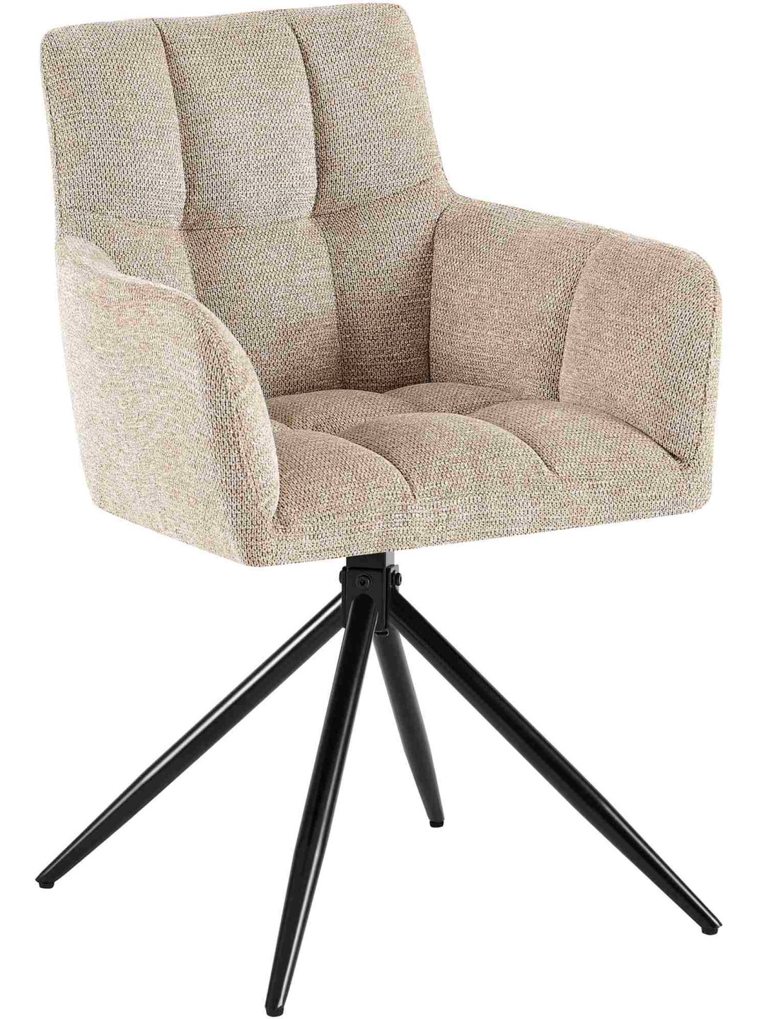 Chaise de salle à manger Jonah tissu, brun clair