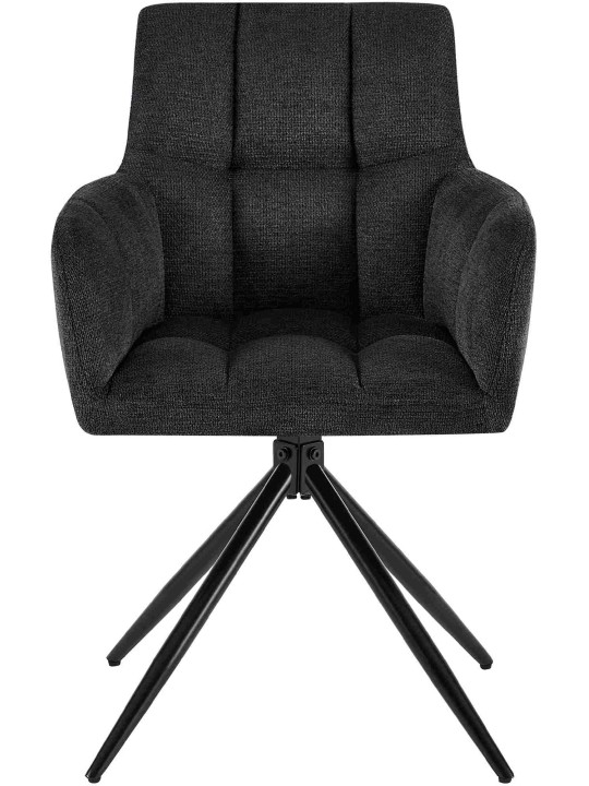 Chaise de salle à manger Jonah tissu, noir Chaise de salle à manger Jonah tissu, noir