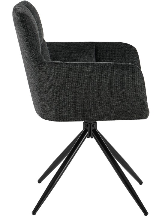 Chaise de salle à manger Jonah tissu, noir Chaise de salle à manger Jonah tissu, noir