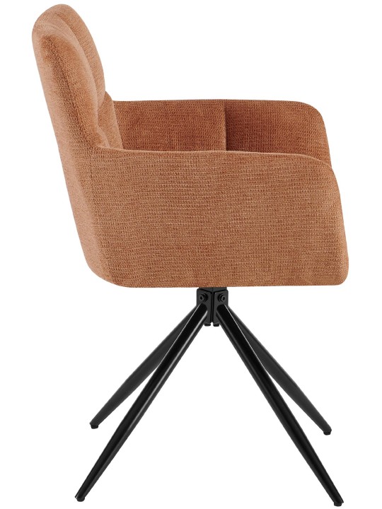 Chaise de salle à manger Jonah tissu, orange