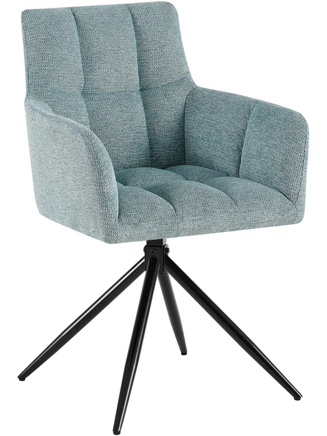 Chaise de salle à manger Jonah tissu, turquoise