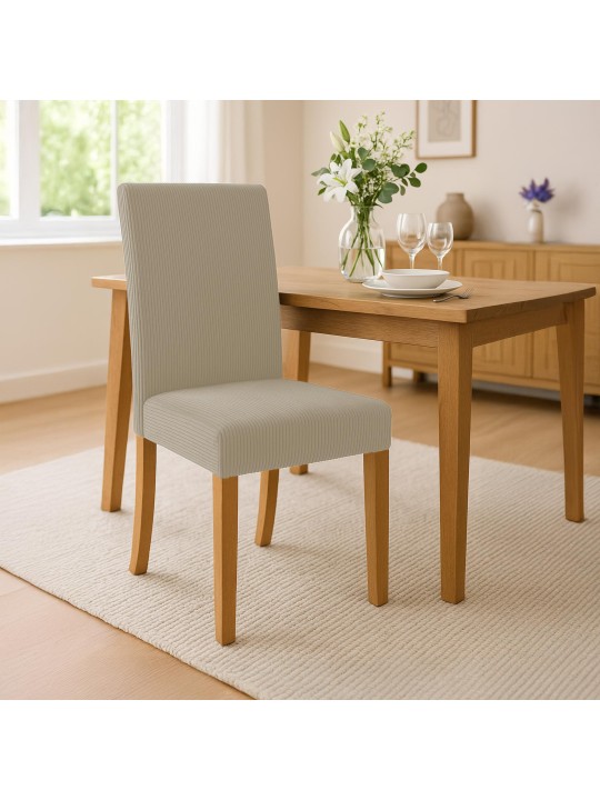 Chaise de salle à manger Ina Cord antique clair, brun clair Chaise de salle à manger Ina Cord antique clair, brun clair