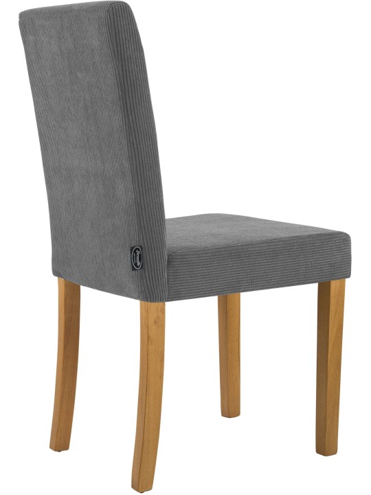 Chaise de salle à manger Ina Cord antique clair, gris