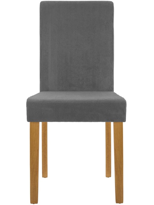 Chaise de salle à manger Ina Cord antique clair, gris
