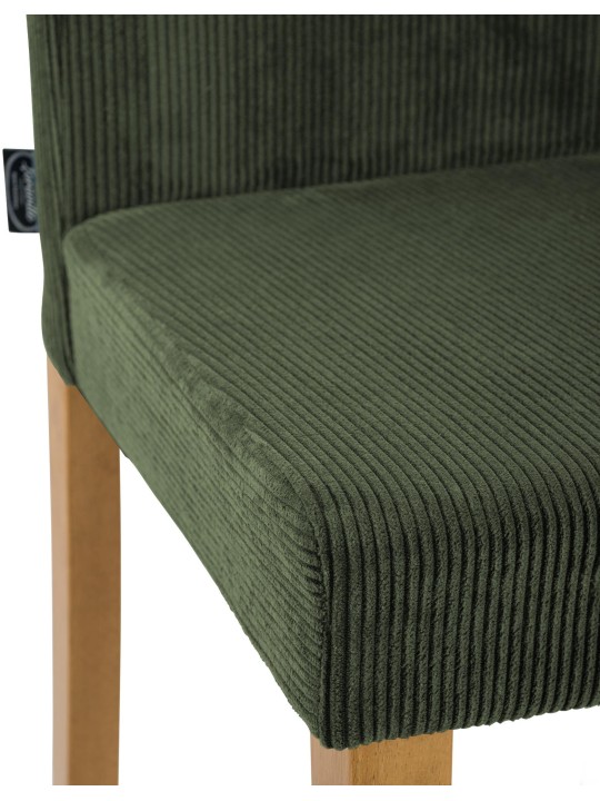 Chaise de salle à manger Ina Cord antique clair, vert
