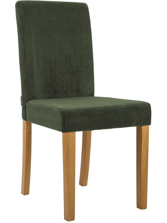 Chaise de salle à manger Ina Cord antique clair, vert