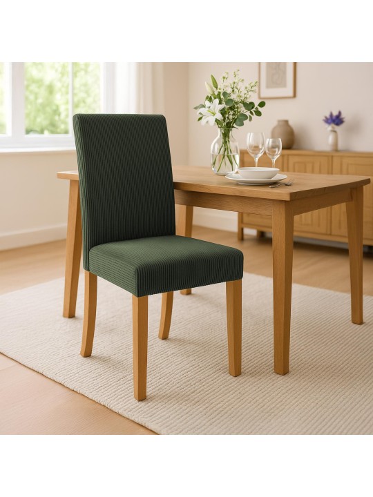 Chaise de salle à manger Ina Cord antique clair, vert