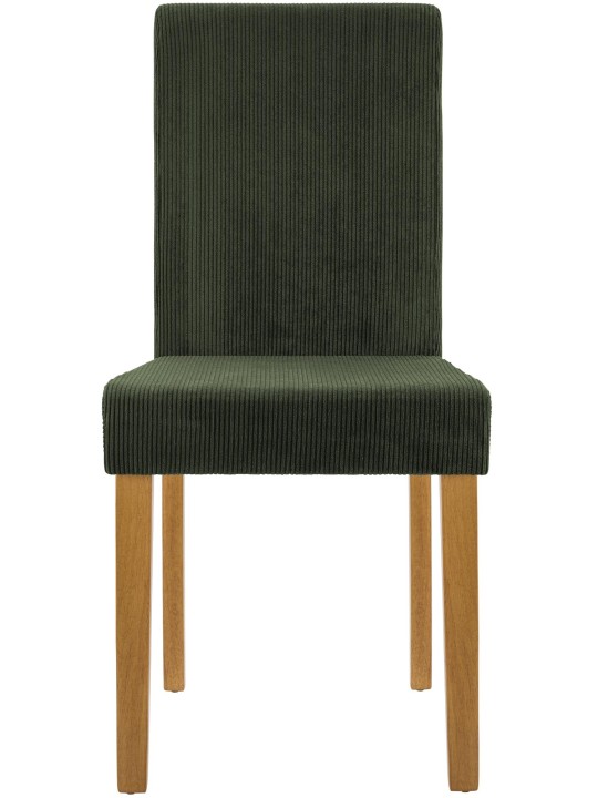 Chaise de salle à manger Ina Cord antique clair, vert