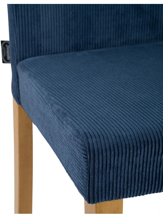 Lot de 2 chaises de salle à manger Ina Cord antique clair, bleu Lot de 2 chaises de salle à manger Ina Cord antique clair, bleu