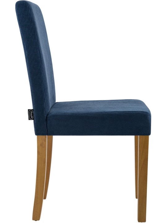 Lot de 2 chaises de salle à manger Ina Cord antique clair, bleu Lot de 2 chaises de salle à manger Ina Cord antique clair, bleu