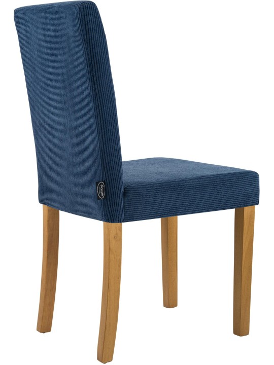 Lot de 2 chaises de salle à manger Ina Cord antique clair, bleu Lot de 2 chaises de salle à manger Ina Cord antique clair, bleu