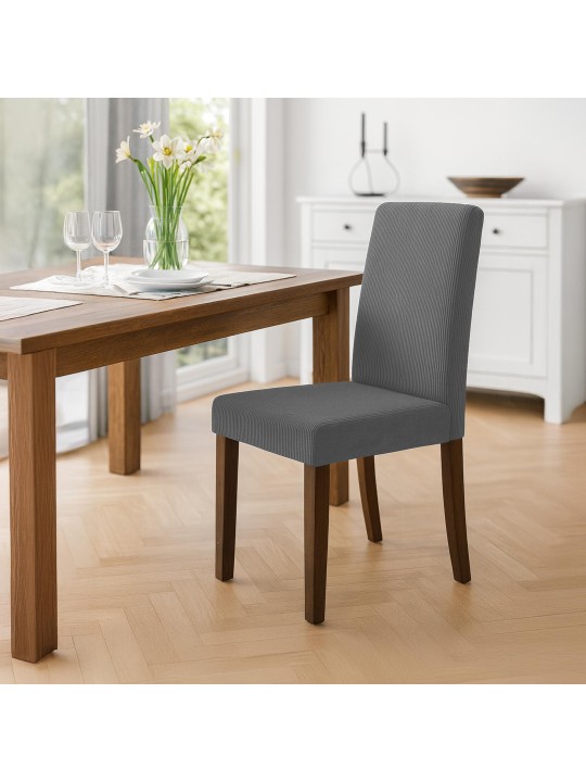 Chaise de salle à manger Ina Cord antique foncé, gris Chaise de salle à manger Ina Cord antique foncé, gris