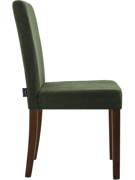 Chaise de salle à manger Ina Cord antique foncé, vert