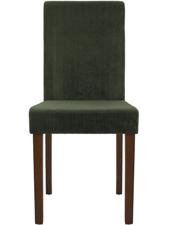 Chaise de salle à manger Ina Cord antique foncé, vert