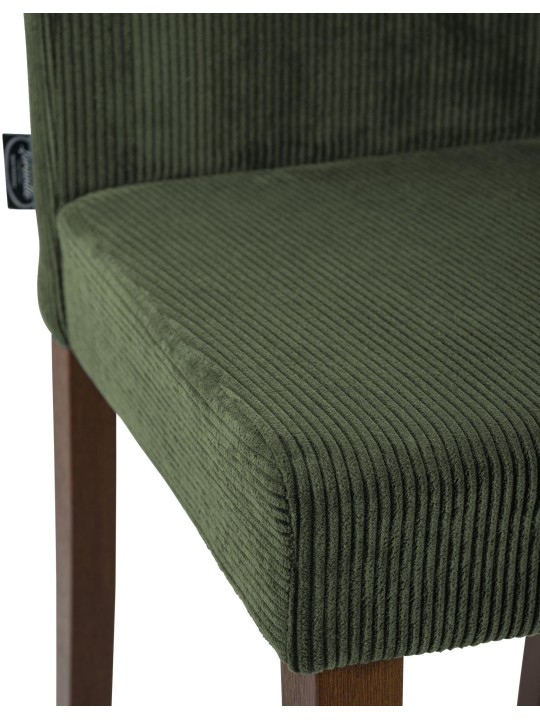 Chaise de salle à manger Ina Cord antique foncé, vert