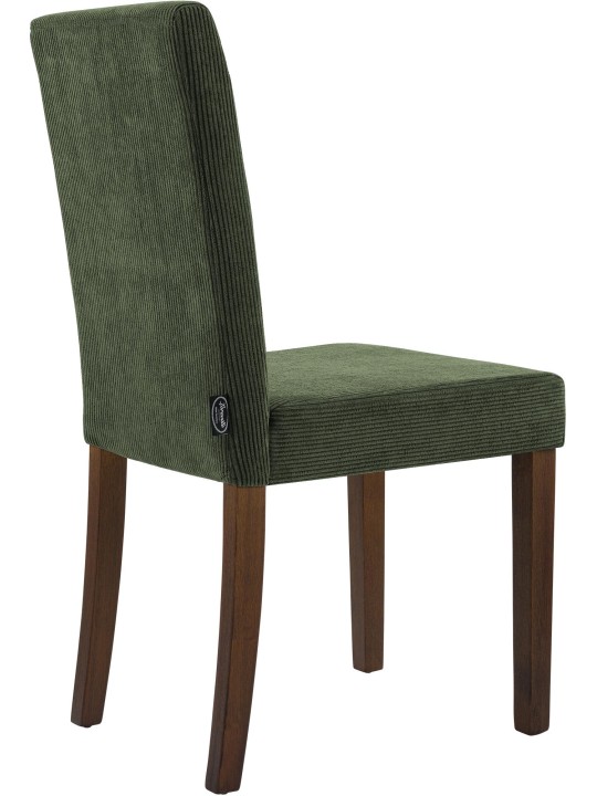 Chaise de salle à manger Ina Cord antique foncé, vert