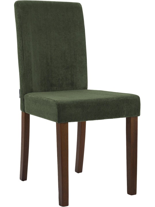 Chaise de salle à manger Ina Cord antique foncé, vert