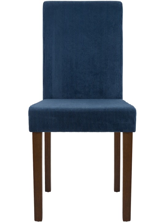 Chaise de salle à manger Ina Cord antique foncé, bleu Chaise de salle à manger Ina Cord antique foncé, bleu