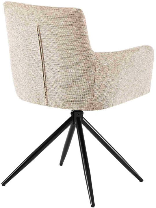 Lot de 2 chaises de salle à manger Jonah tissu, brun clair