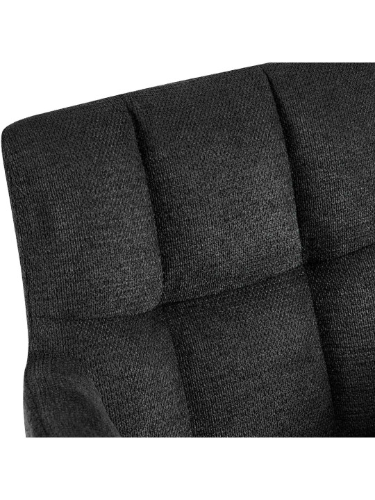 Lot de 2 chaises de salle à manger Jonah tissu, noir