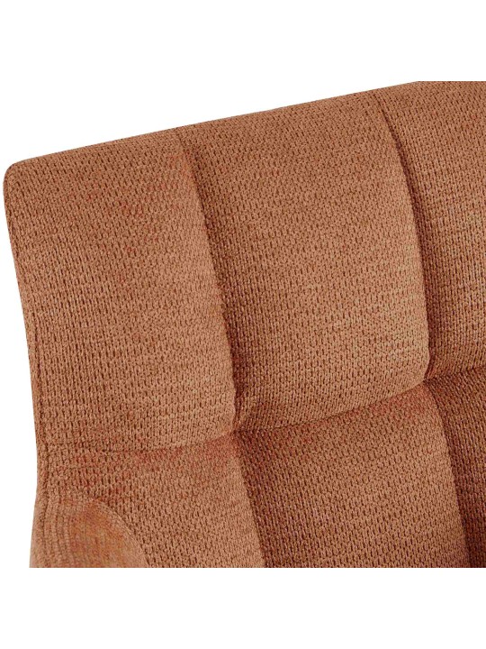 Lot de 2 chaises de salle à manger Jonah tissu, orange